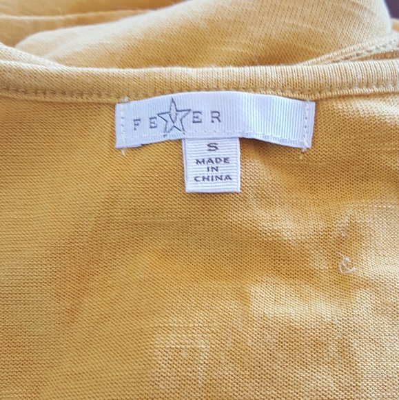 FEVER Mustard Extra long Blouse - Picture 3 of 5